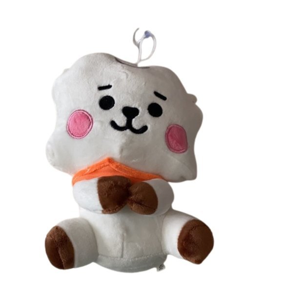 NWOT New BTS21 Line Friends Plushie "RJ" white plushie BTS‎ 21 stuff toys - Picture 1 of 16